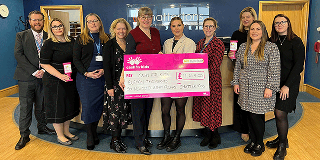 Chattertons raise over GBP11,000 for Cash for Kids